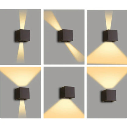 Lampe Murale Cubique Moderne avec Capteur de Mouvement Intégré