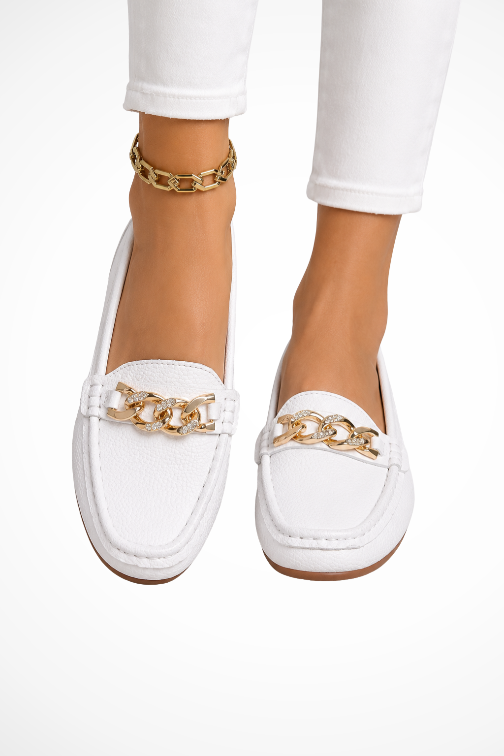Henrietta | Women Orthopedic Chain Detail Slip On Loafers 1