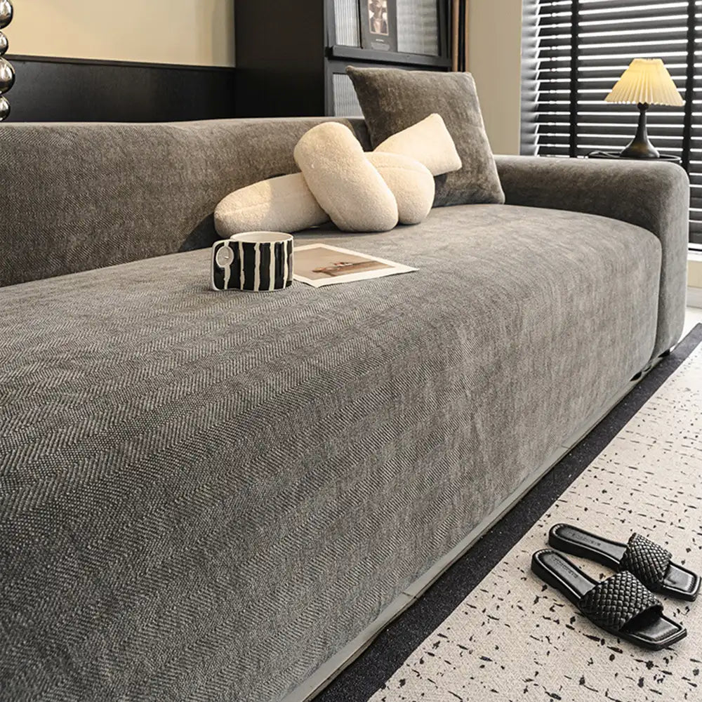 Herringbone Full Coverage Comfortable Scratch-Resistant Sofa Protection Magic Armchair Cover 8