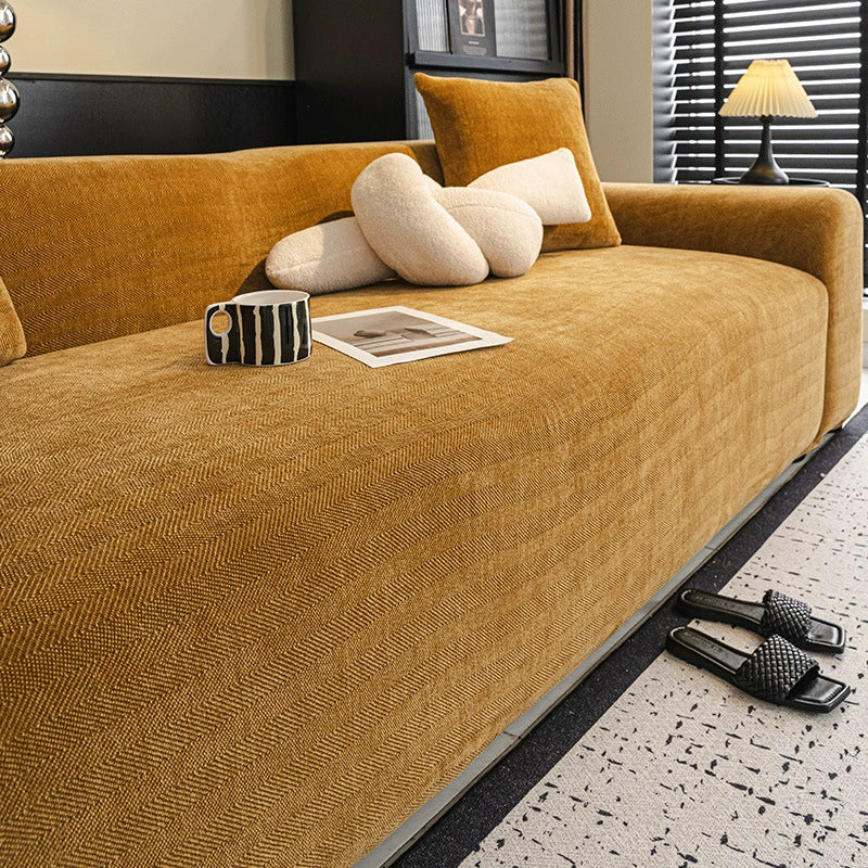 Herringbone Full Coverage Comfortable Scratch-Resistant Sofa Protection Magic Armchair Cover 9