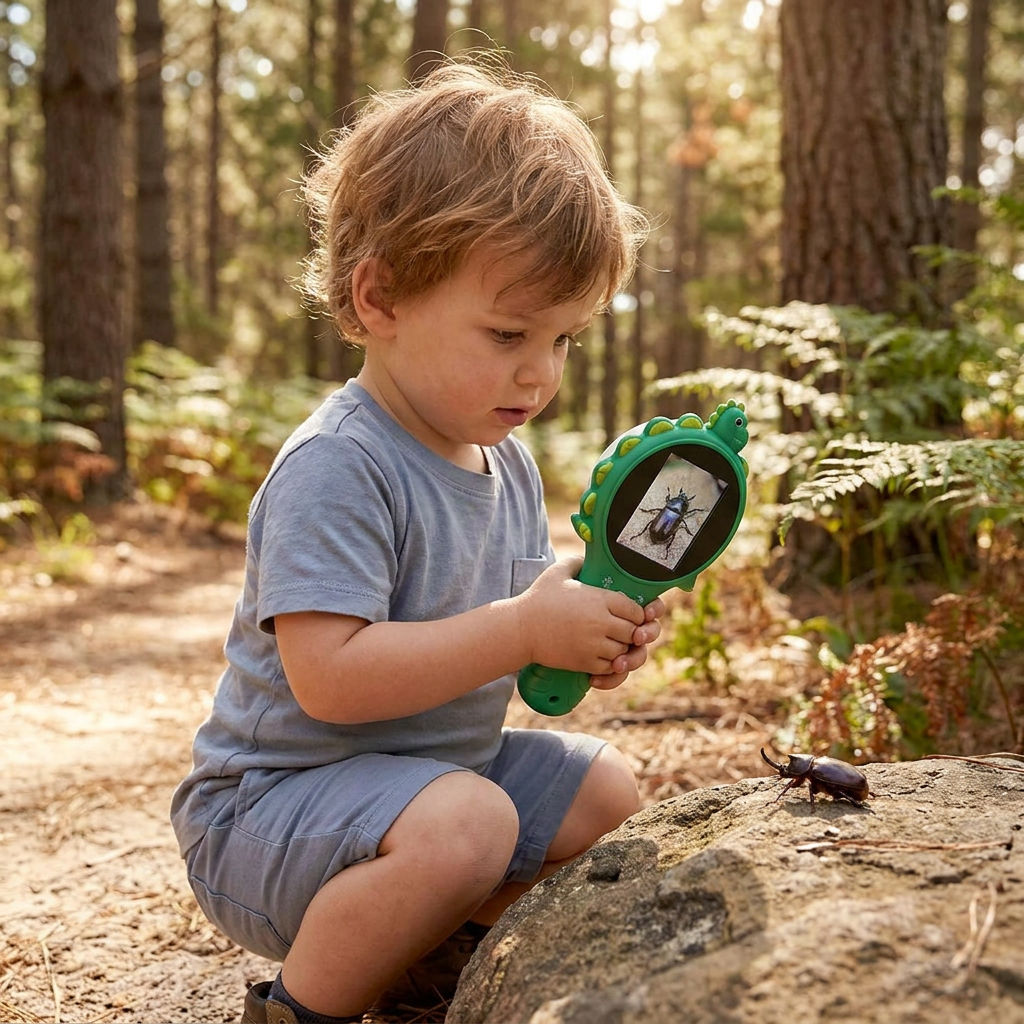 Kids Digital Video Microscope with Screen – Portable Science Explorer for Little Investigators 0