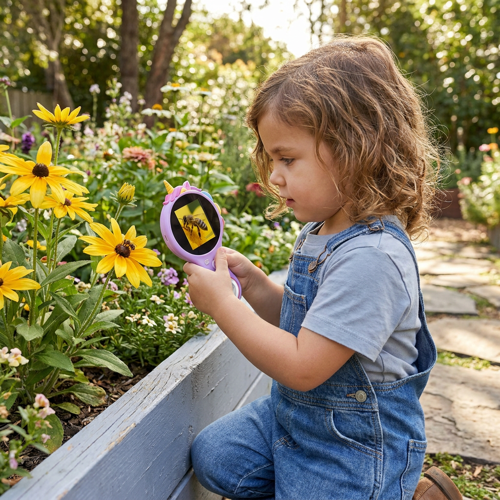 Kids Digital Video Microscope with Screen – Portable Science Explorer for Little Investigators 8