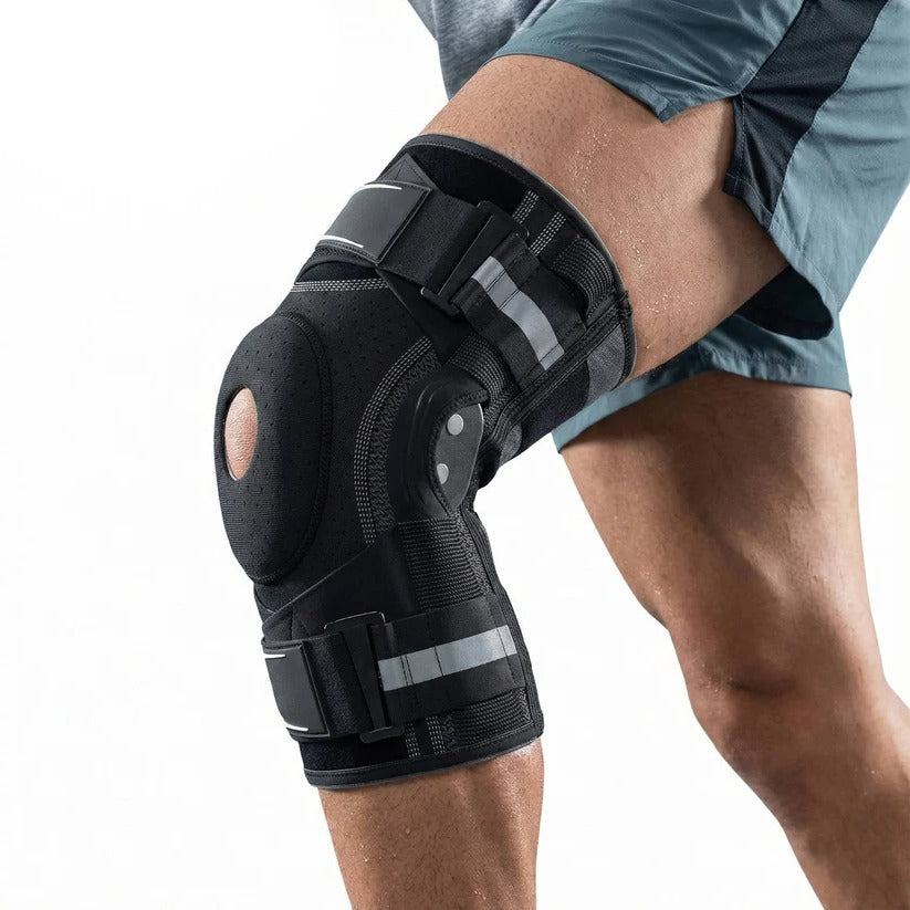 Knee Compression Sleeve with Lateral Stabilizers for Running and Basketball Support 0