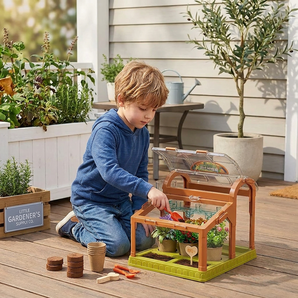 LED Acrylic Kids Greenhouse – Indoor Plant Growing Kit for Learning & Fun 1