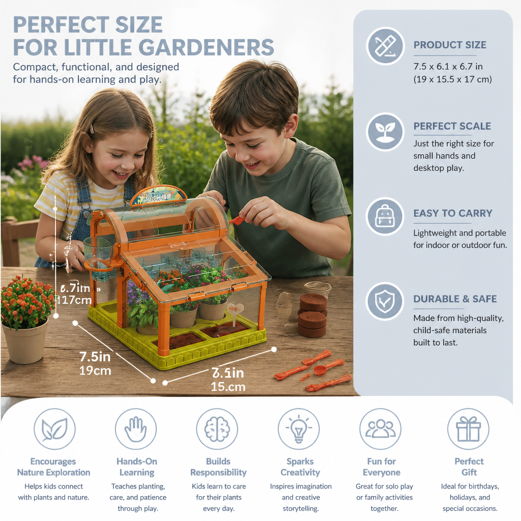 LED Acrylic Kids Greenhouse – Indoor Plant Growing Kit for Learning & Fun 5