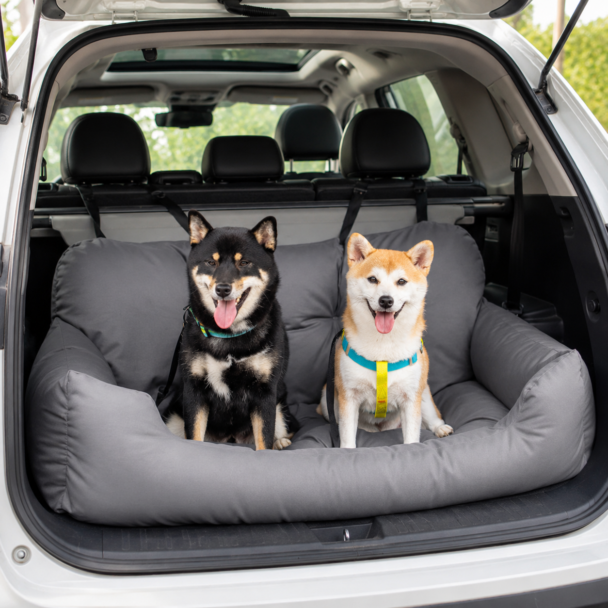 Large Dog Car Seat Bed for Back Seat 6