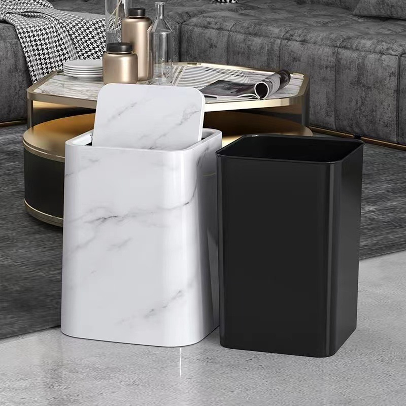 Marble Trash Can | Elegant Swivel Lid | Bowlift 1