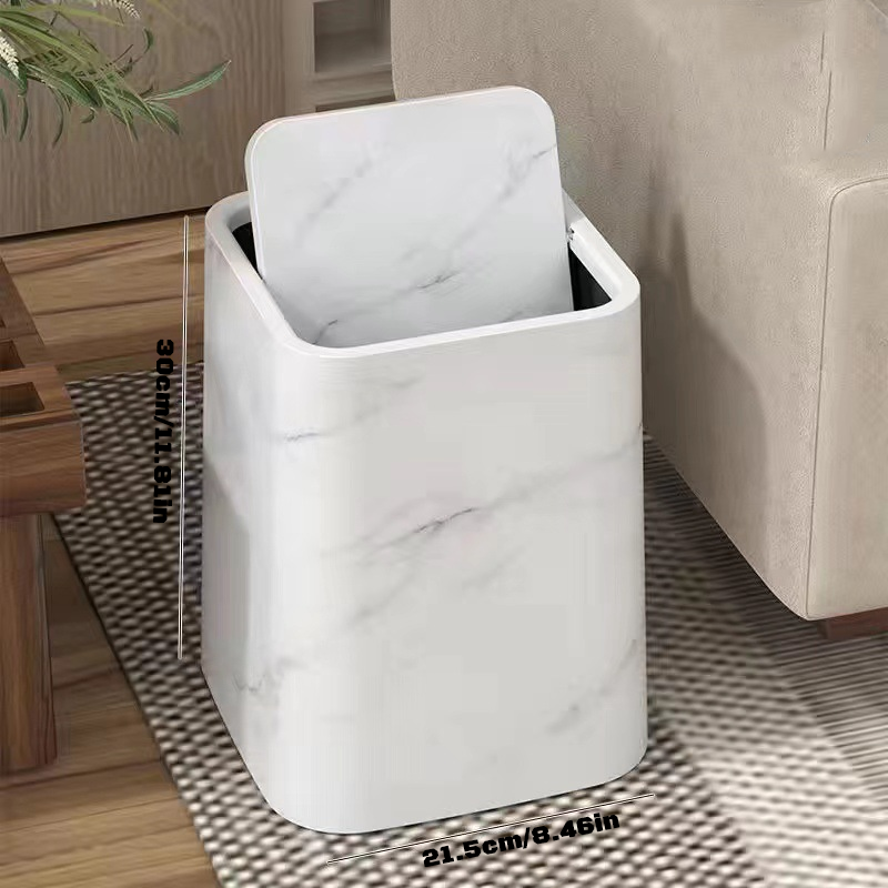 Marble Trash Can | Elegant Swivel Lid | Bowlift 7