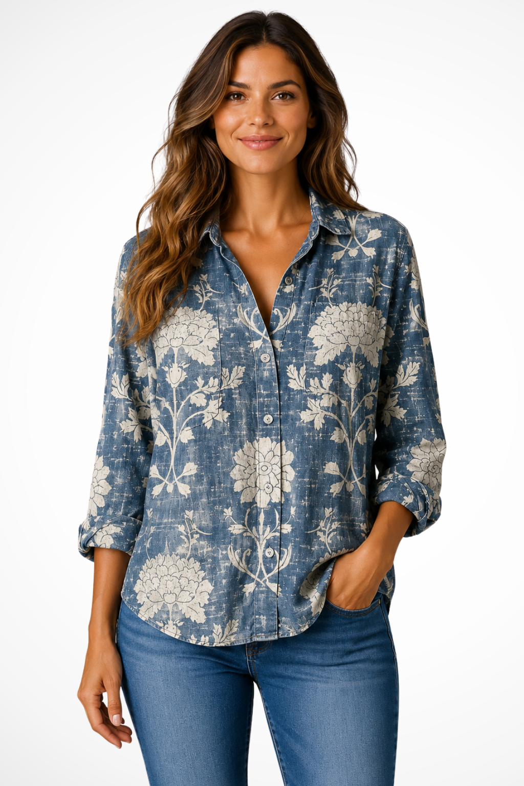 Matilda | Women Bandana Print Button Down Boho Blouse 2