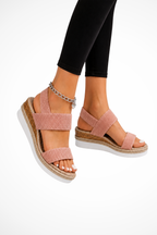 Matilda | Women Orthopedic Elastic Strap Espadrille Wedge Sandals 3