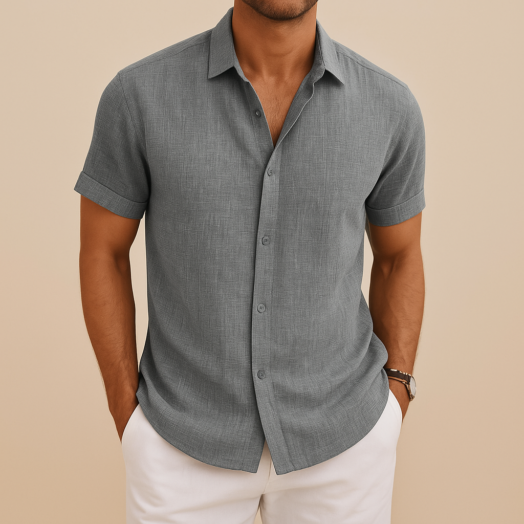 Men's Cotton Blend Fitted Shirt | Modern Casual Wear for All Occasions 2