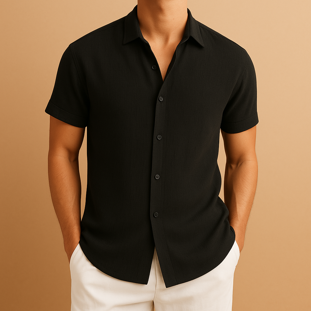 Men's Cotton Blend Fitted Shirt | Modern Casual Wear for All Occasions 4