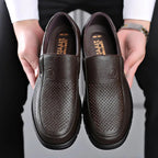 Mens Genuine Leather Brown Loafers | Comfortable Casual Slip-On Shoes 5