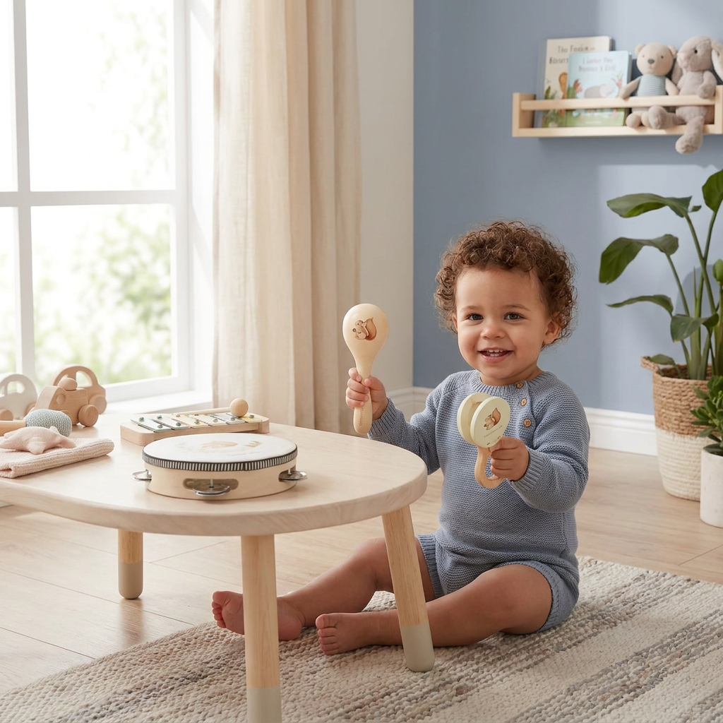 Montessori Wooden Musical Instruments Set for Babies – Sensory Learning Toy 1