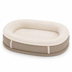 Orthopedic Dog Bed | Plush Faux Leather with Removable Cover | Cozy Retreat for Joint Support 0