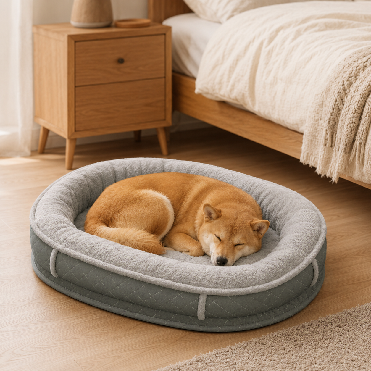 Orthopedic Dog Bed | Plush Faux Leather with Removable Cover | Cozy Retreat for Joint Support 5