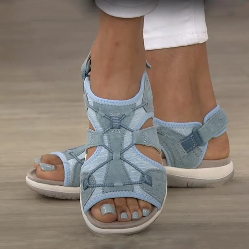 Orthopedic sandals with Velcro straps 0