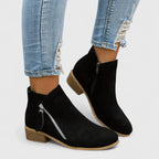 Orthopedic women's ankle boots with zipper 1