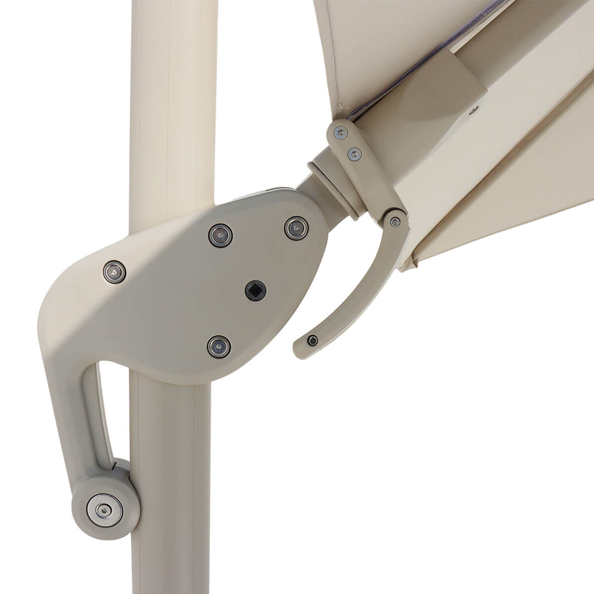 Outdoor Cantilever Garden Parasol with Base Weights | Square Patio Umbrella 4