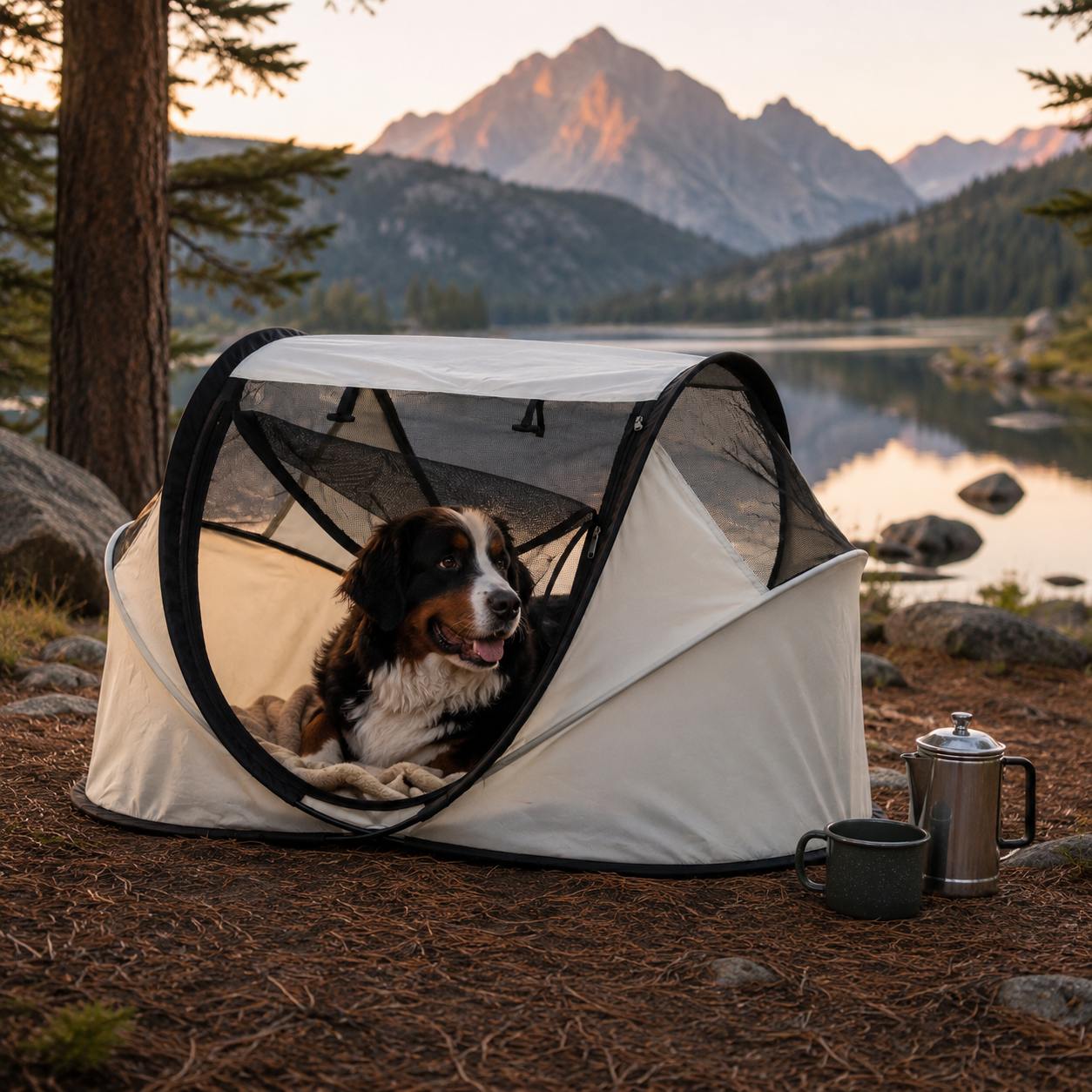 Pop-Up Dog Tent, Travel Crate, Foldable, Mesh, Dogs & Cats. Deze 2