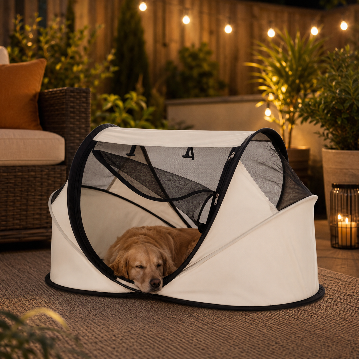 Pop-Up Dog Tent, Travel Crate, Foldable, Mesh, Dogs & Cats. Deze 3