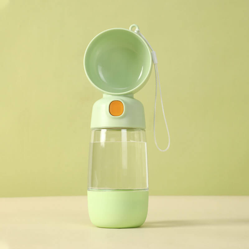 Portable Dog Water Bottle with Food Container for Walks Travel Hiking 0