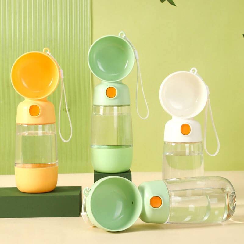 Portable Dog Water Bottle with Food Container for Walks Travel Hiking 1