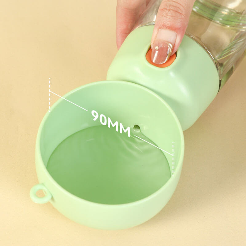 Portable Dog Water Bottle with Food Container for Walks Travel Hiking 5