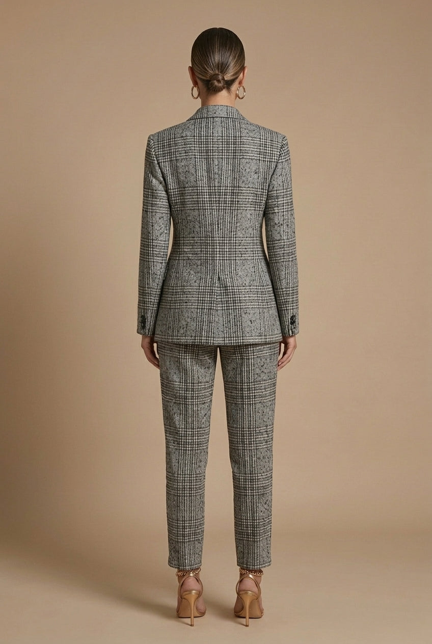 Sophia | Chic Plaid Womens Suit Set for Work and Events 4