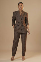 Sophia | Chic Plaid Womens Suit Set for Work and Events 8