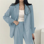 Sophia | Stylish Tailored Blazer and Wide Leg Pant Suit for Women 11