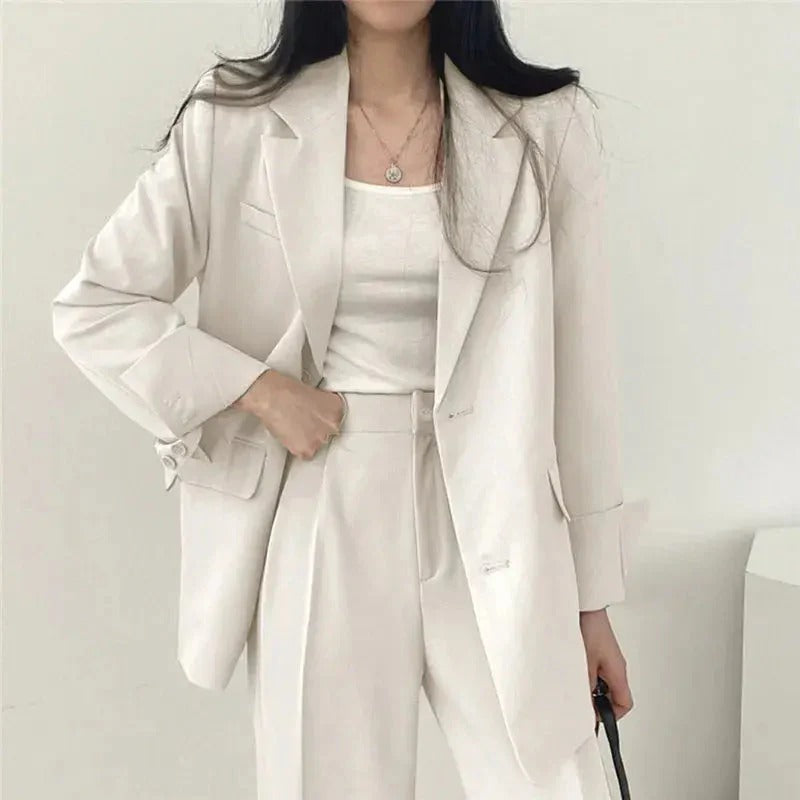 Sophia | Stylish Tailored Blazer and Wide Leg Pant Suit for Women 12