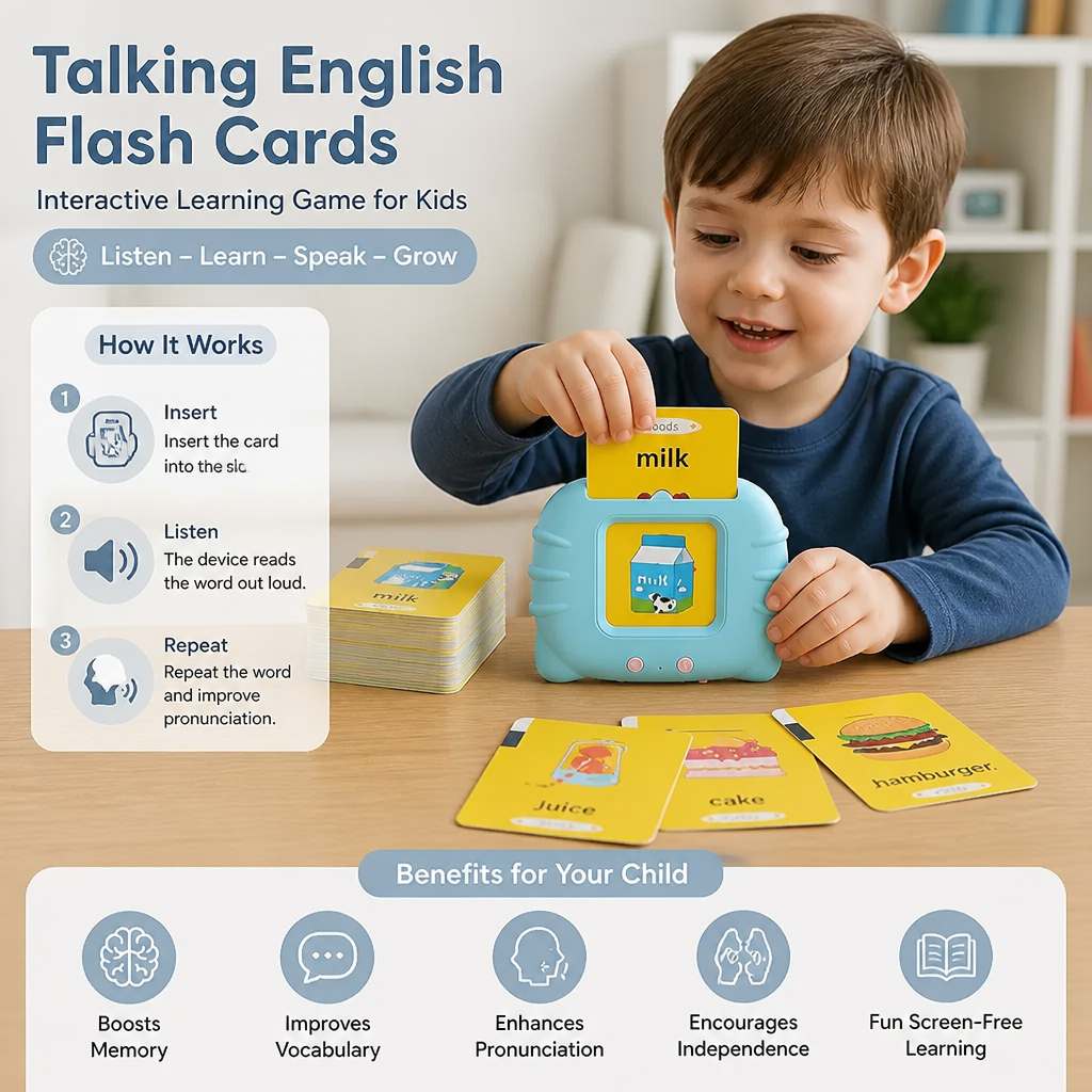 Talking English Flash Cards – Interactive Learning Game for Kids 2