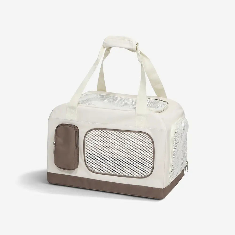 Travel Carrier Double-Layer Foldable Cat Bag with Detachable Trolley 7