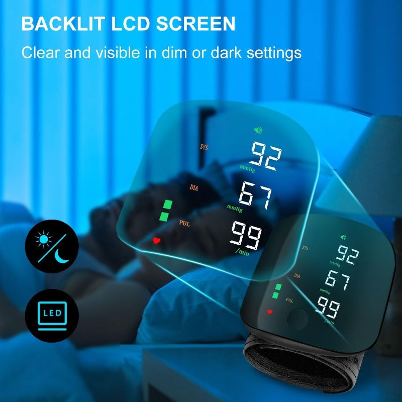 USB-C Rechargeable Wrist Blood Pressure Monitor Bowlift 2