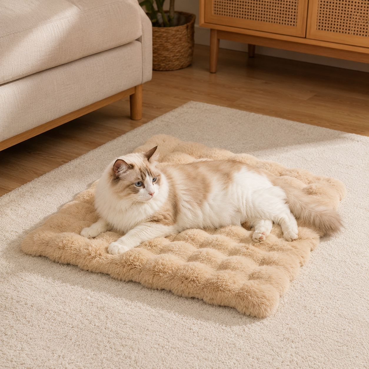 Ultra Soft Faux Fur Pet Mat for Cats & Dogs 4