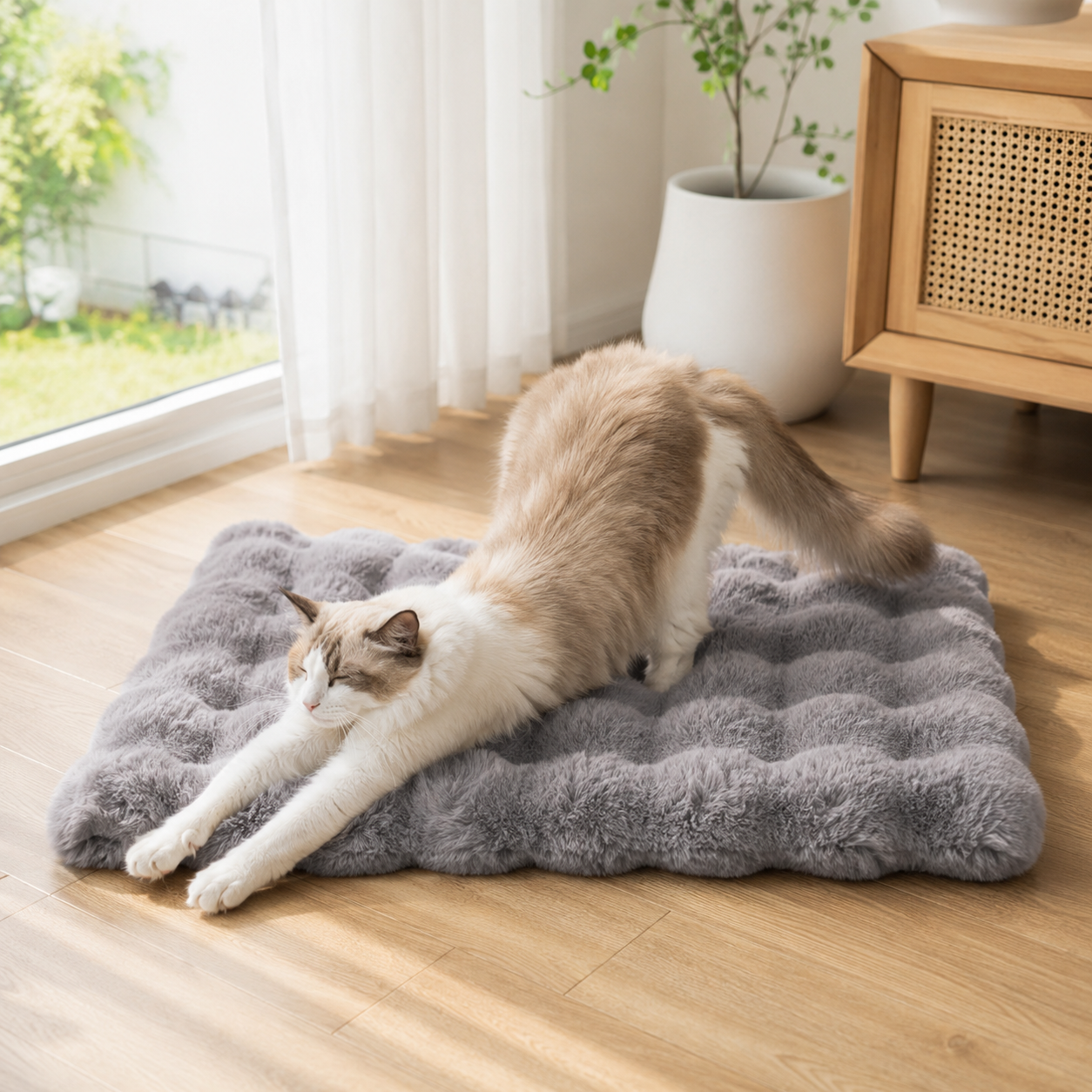 Ultra Soft Faux Fur Pet Mat for Cats & Dogs 7