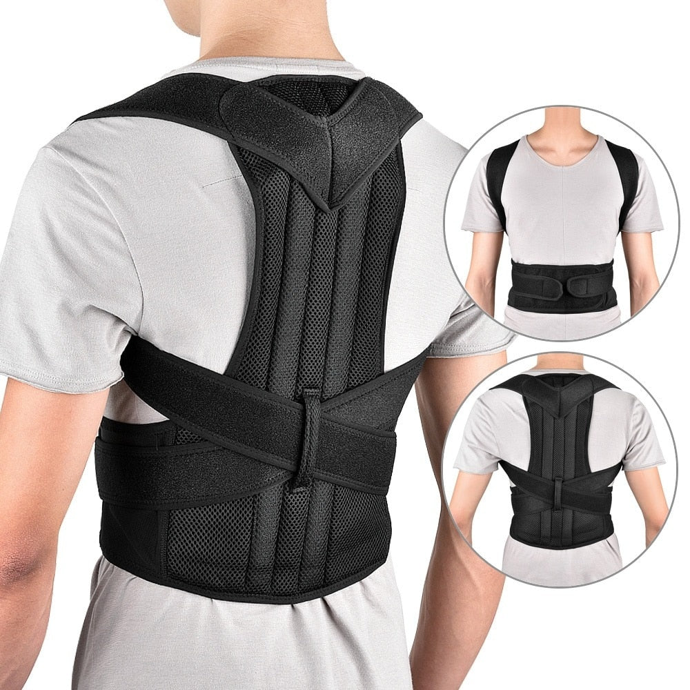 Unisex Adjustable Fabric Posture Corrector | Comfortable Ergonomic Back Support 0
