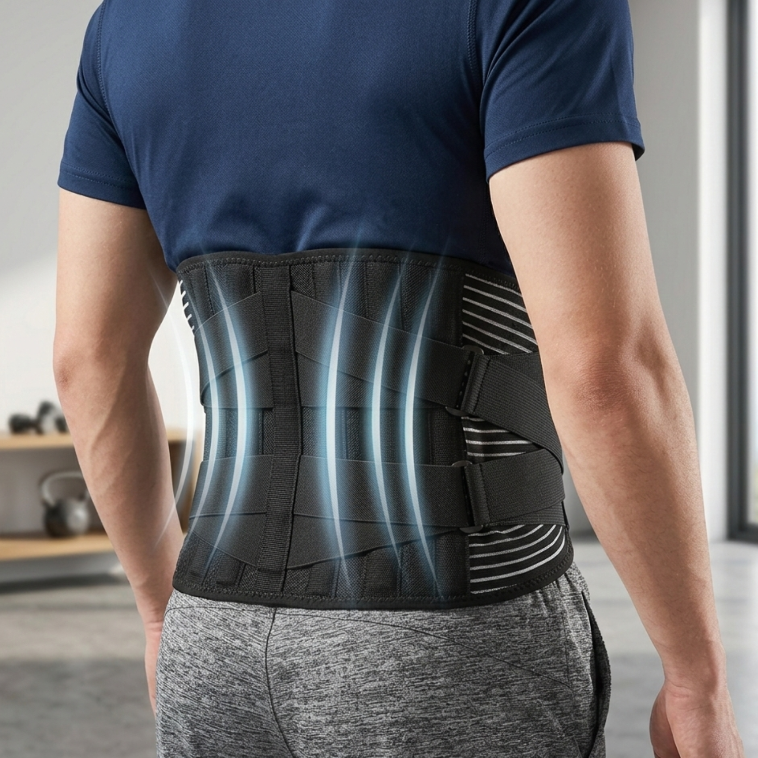 Unisex Adjustable Mesh Back Brace | Comfortable Lumbar Support with Steel Plates | Posture Corrector & Back Support Belt 0