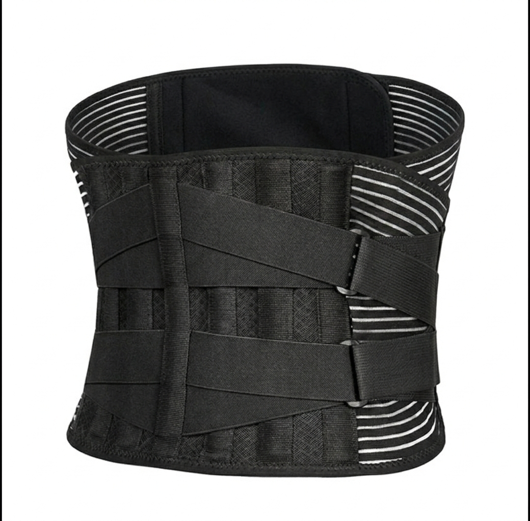 Unisex Adjustable Mesh Back Brace | Comfortable Lumbar Support with Steel Plates | Posture Corrector & Back Support Belt 1