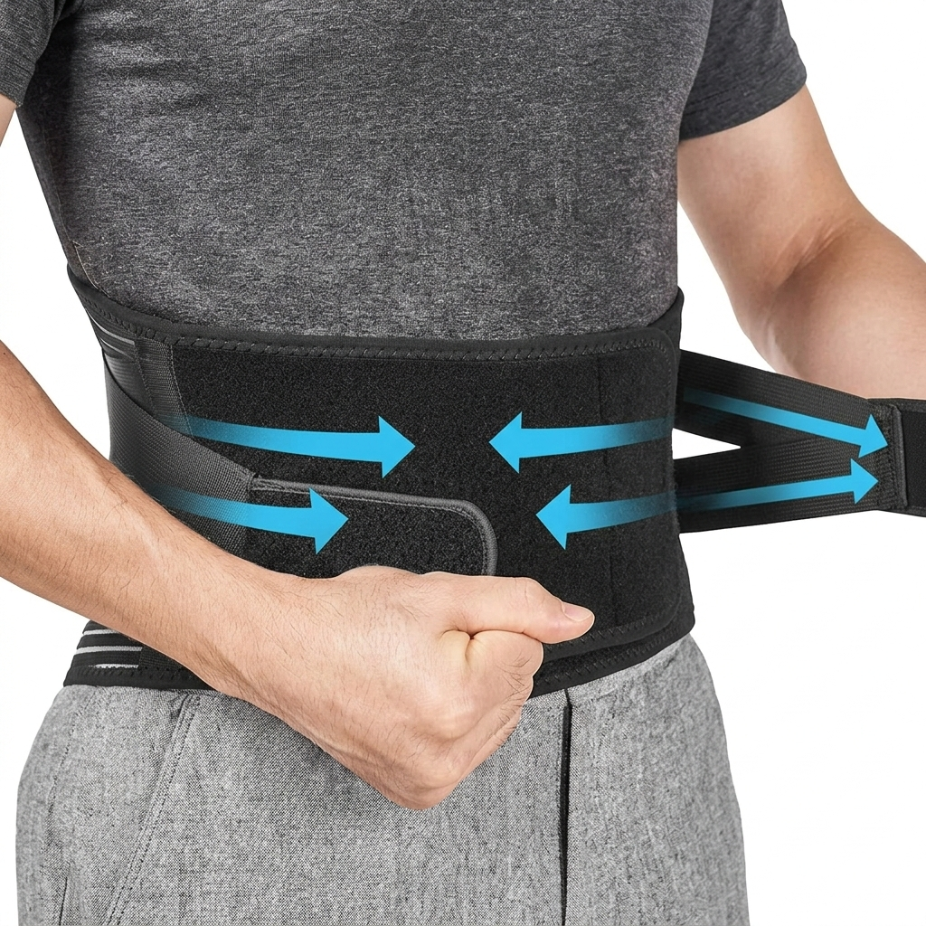 Unisex Adjustable Mesh Back Brace | Comfortable Lumbar Support with Steel Plates | Posture Corrector & Back Support Belt 2
