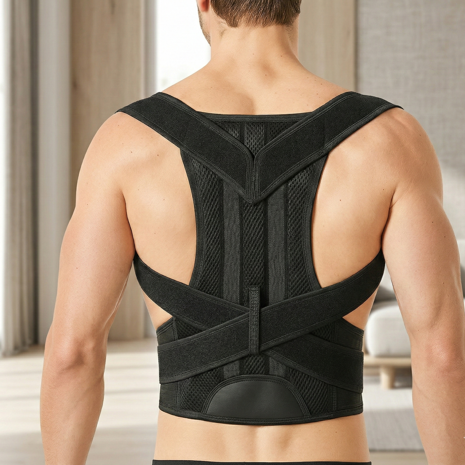Unisex Medical-Grade Back Support Brace | Adjustable Comfortable Posture Corrector 0
