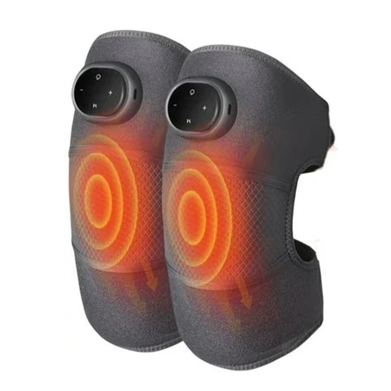 Unisex Soft Fabric Electric Knee Massager | Adjustable Heating Vibration Comfort Device 0