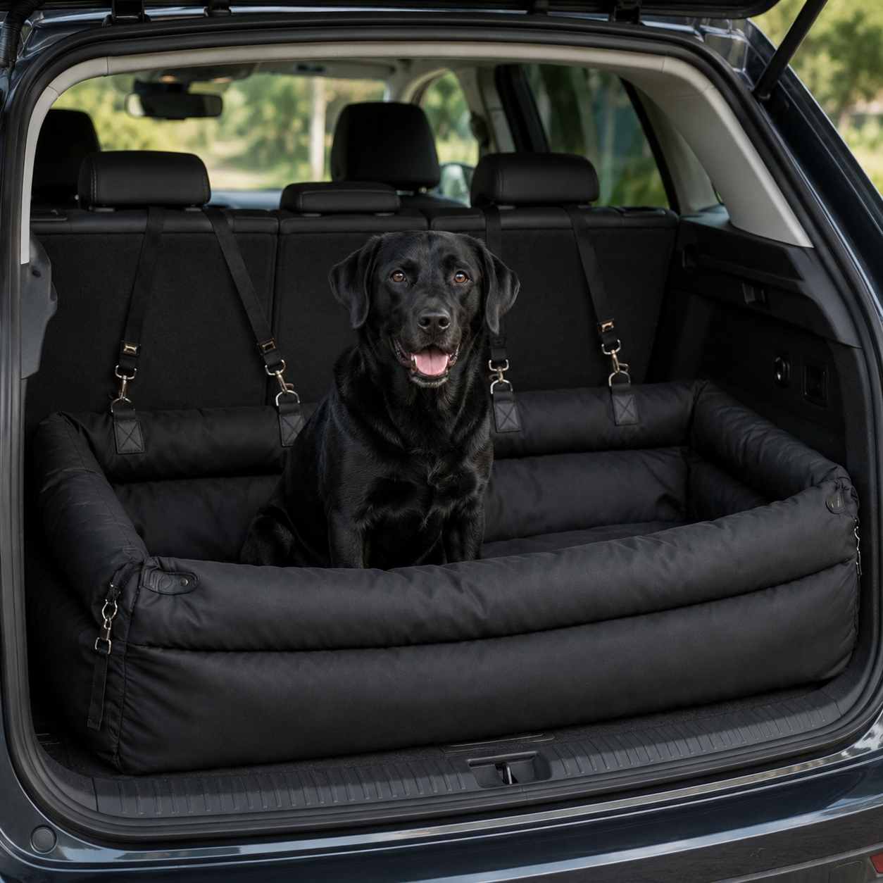 Waterproof Dog Car Seat Bed – Padded Travel Bed for Dogs 6