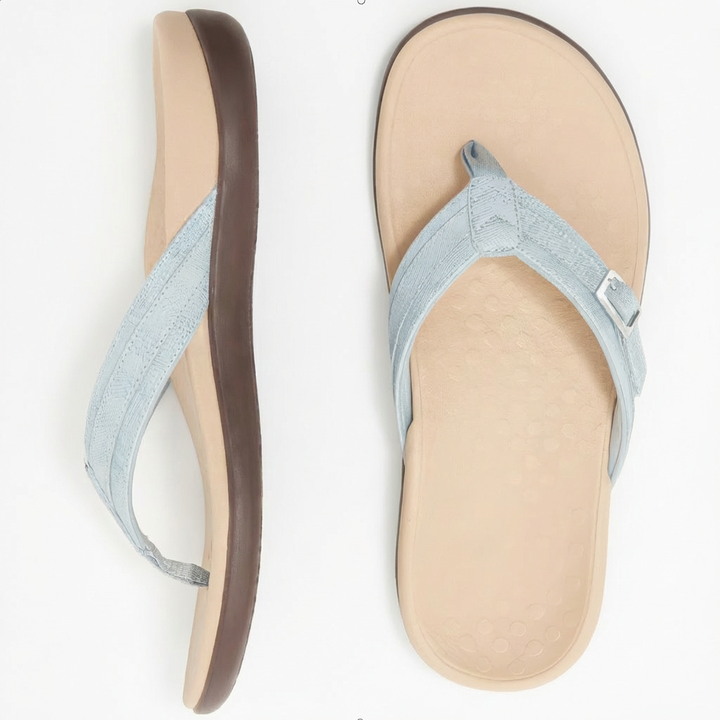 Women's Adjustable Rubber Flip Flops | Comfortable Cushioned Arch Support Sandals 5
