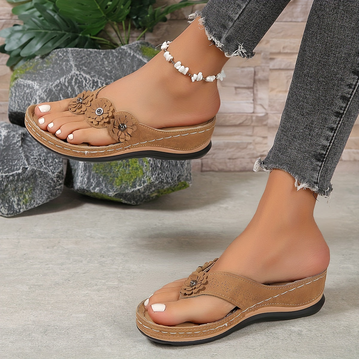 Womens Adjustable Synthetic Sandals | Elegant Orthopedic Comfort Footwear 6