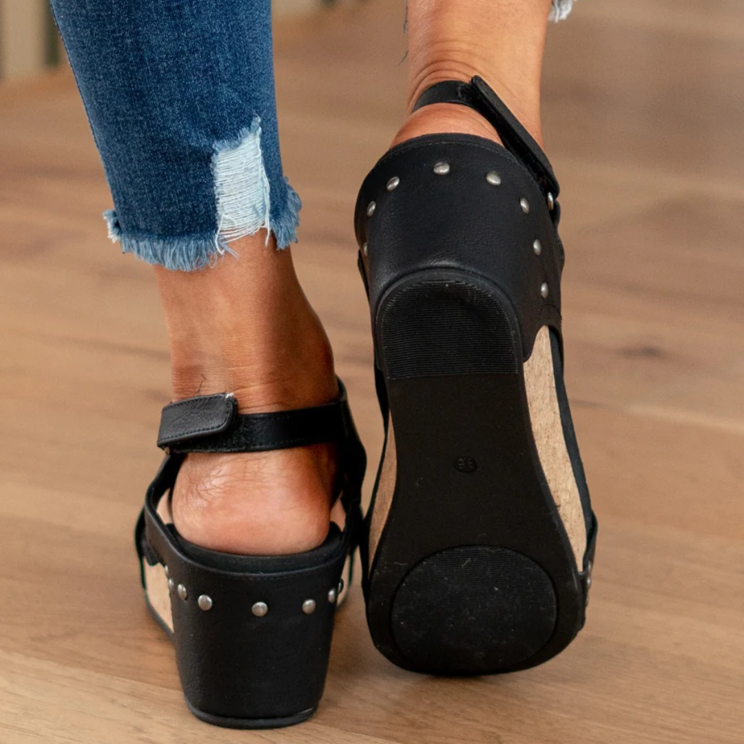 Womens Breathable Suede Wedge Sandals | Elegant Comfortable Summer Footwear 8