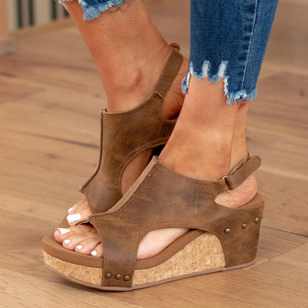 Womens Breathable Suede Wedge Sandals | Elegant Comfortable Summer Footwear 10