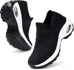 Women's Breathable Synthetic Slip-On Sneakers | Comfortable Arch Support Walking Shoes 6