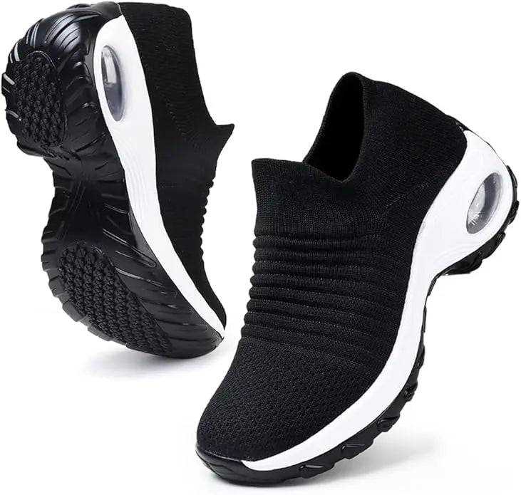 Women's Breathable Synthetic Slip-On Sneakers | Comfortable Arch Support Walking Shoes 6